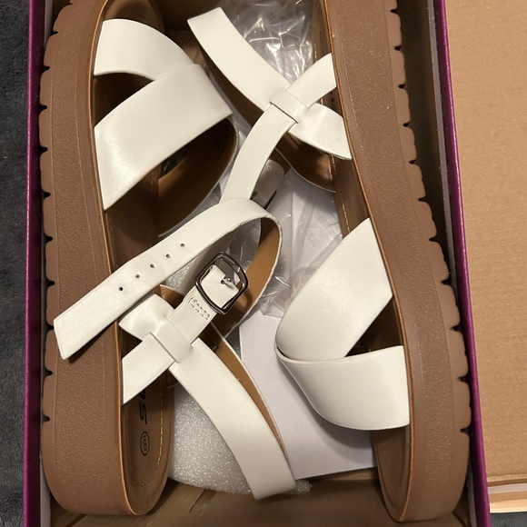 White Strappy Sandals - Picture 1 of 4